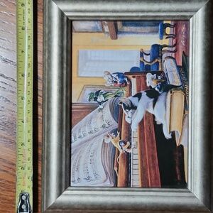 Framed Cat and Mice Art Print